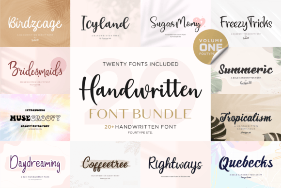 Download 20 Font Bundle Collection Fourtype - Type Collection