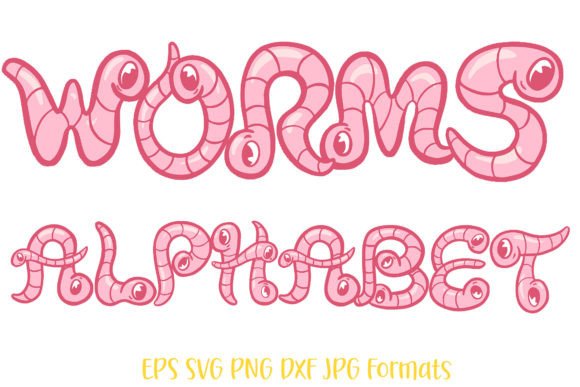 Download Worms Illustration Lettering Font Type - Type Collection