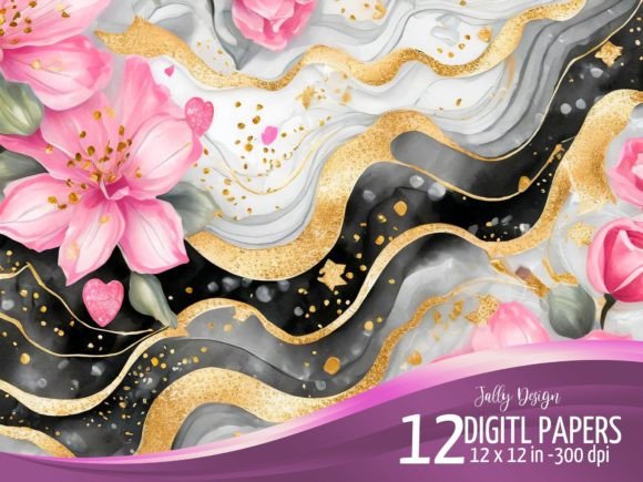 Download Luxurious Floral Alcohol Ink Designs - Luxurious Collection