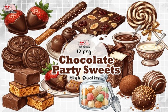 Download Chocolate Party Sweets Clipart PNG - Premium Resources