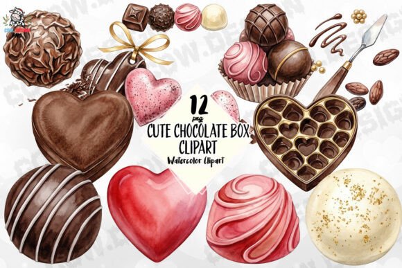 Download Cute Chocolate Box Clipart PNG - Premium Resources