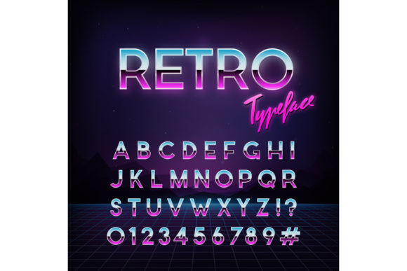 Download Futuristic Retro Typeface - Type Collection