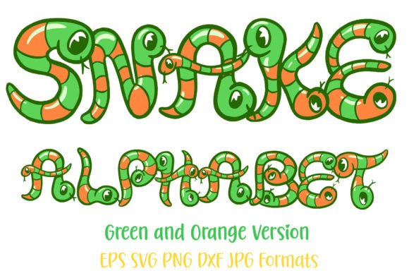 Download Snake Illustration Lettering Font Type - Type Collection